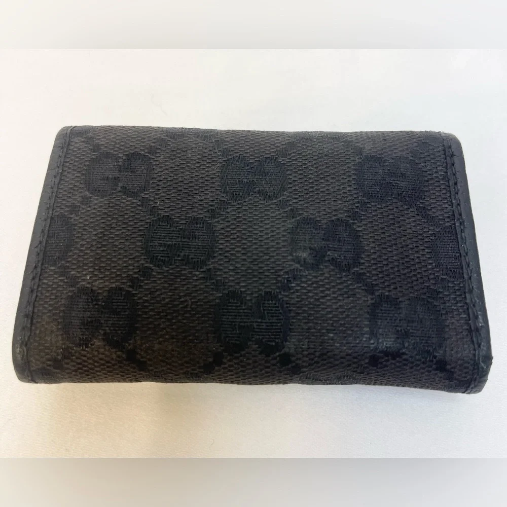 Gucci Black GG Canvas Card & Key Case with Original Box & Cards from Japan 2009 - Picture 4 of 16